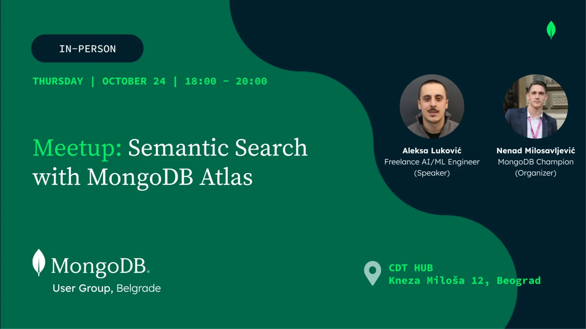 Belgrade MUG #2: Semantic Search with MongoDB Atlas